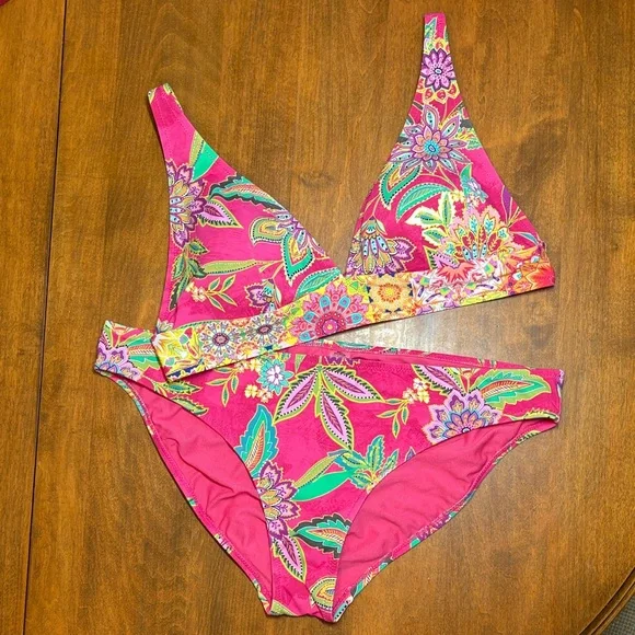 Johnny Was Flamingo Multicolor Bikini, XXL - Picture 1 of 11